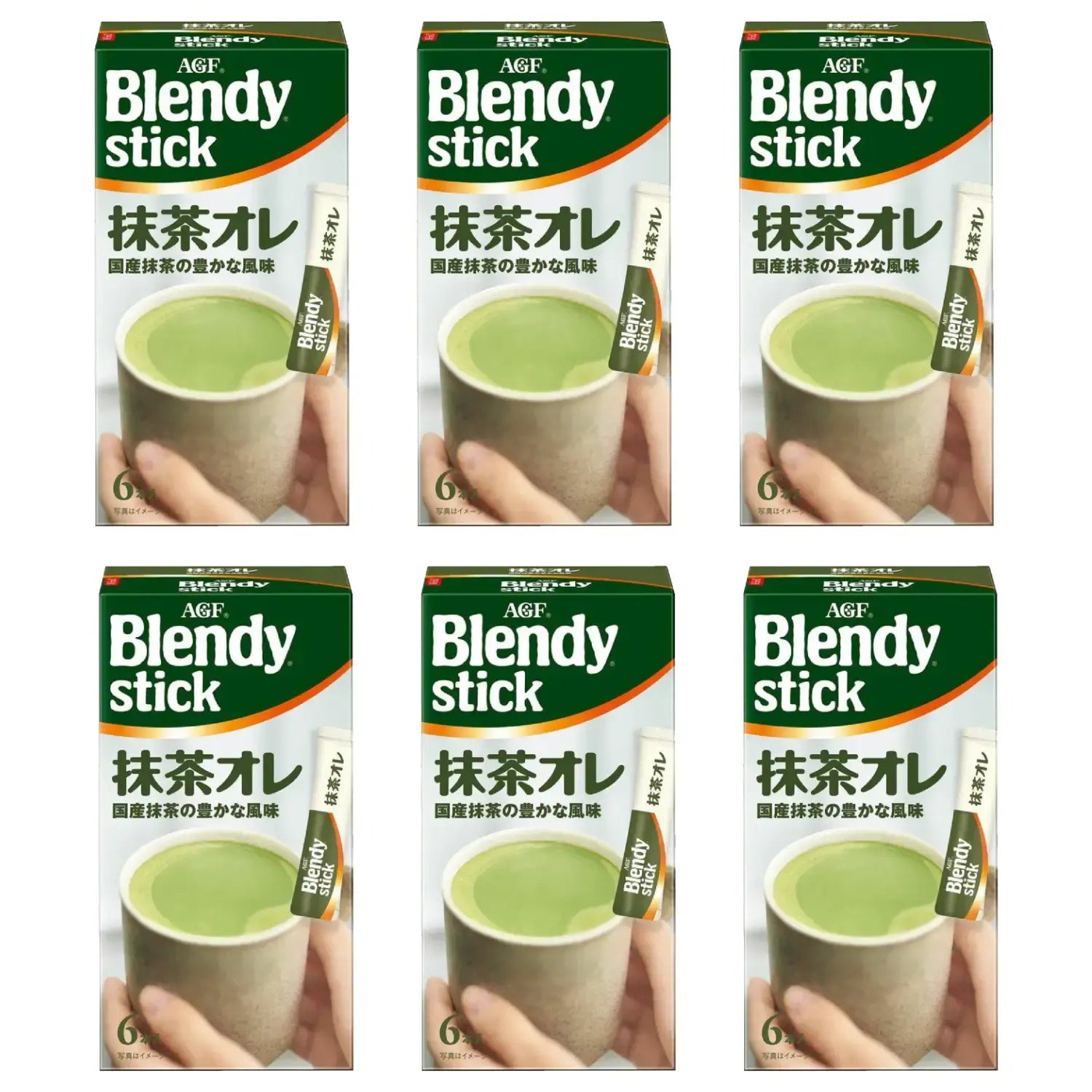 AGF Blendy Stick Matcha au Lait Green Tea Latte (Pack of 6)