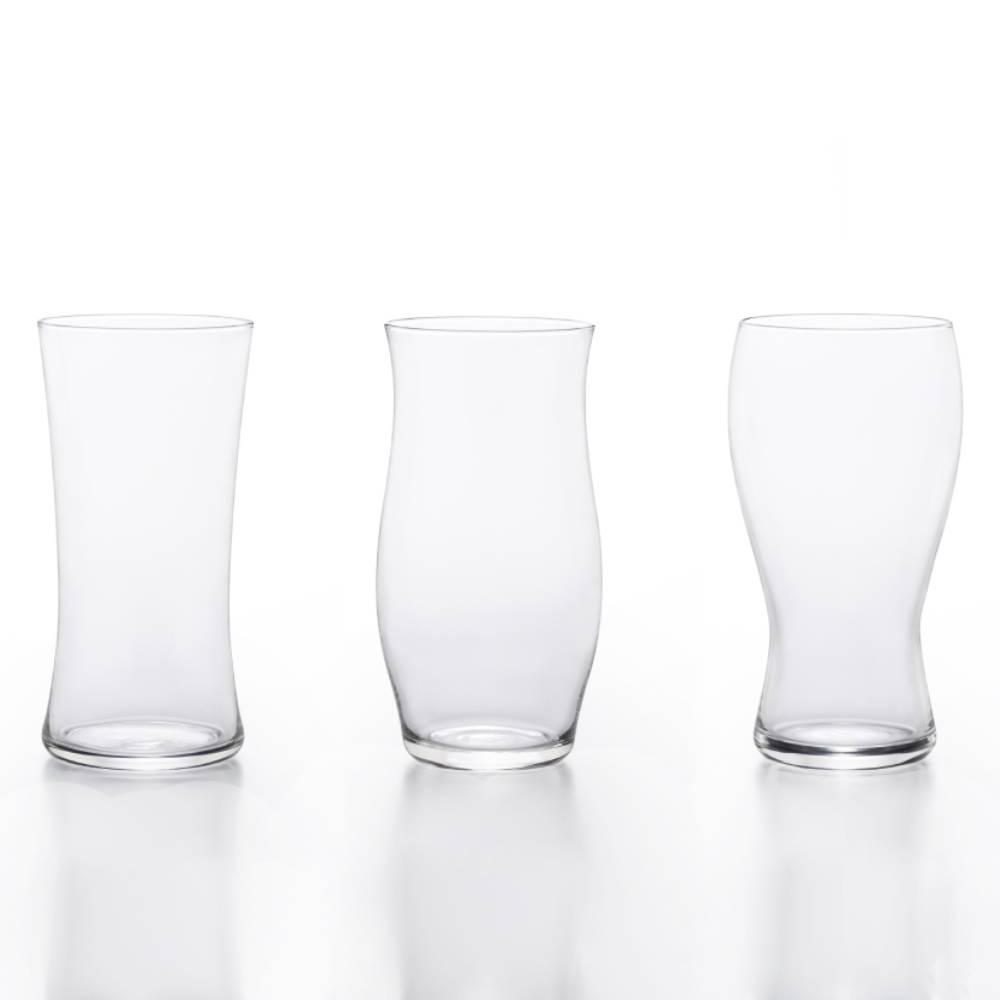 Aderia Craft Beer Glass Set Premium Tall Glass Collection 3 Pieces