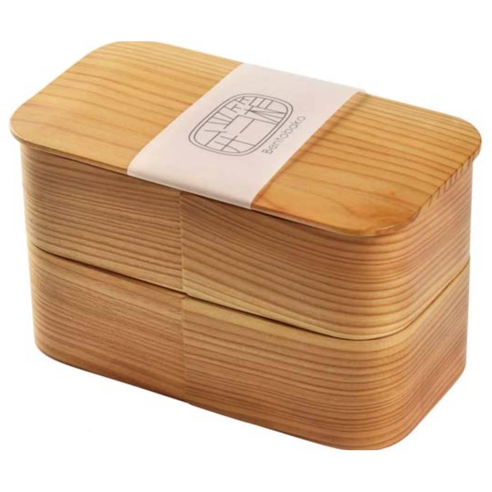 Akita Cedar Lunch Box Handmade Two-Tier Bento Box 930ml