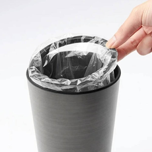 Antibacterial Small Trash Bin Gray Minimalist Japanese Style 1.4L