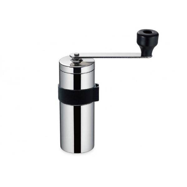 Compact Manual Coffee Grinder Mirrored Stainless Steel 120ml Capacity
