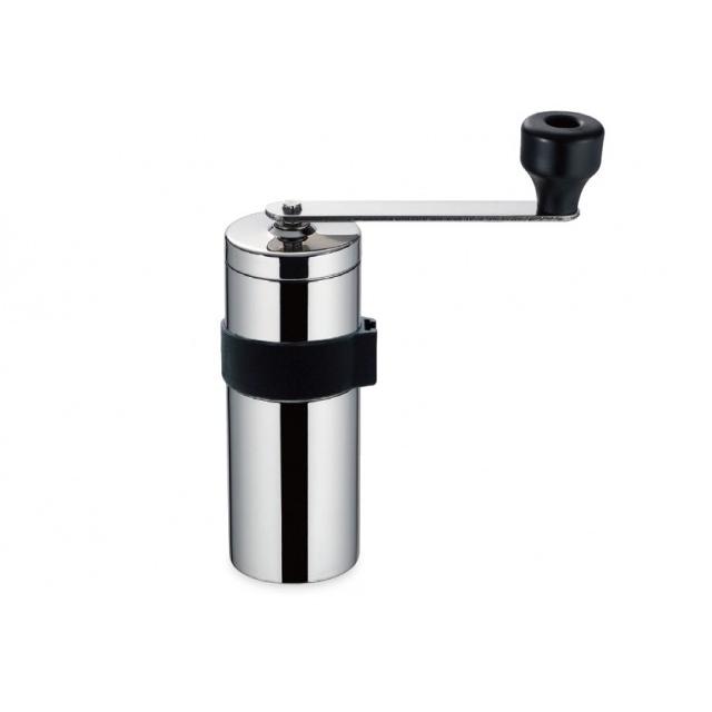 Compact Manual Coffee Grinder Mirrored Stainless Steel 120ml Capacity