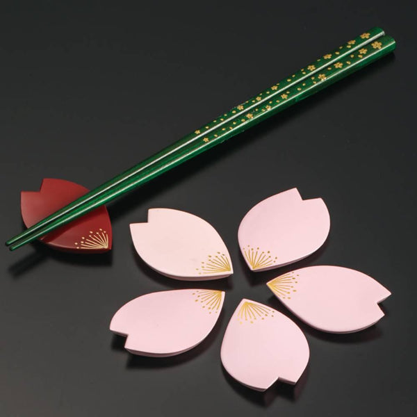 Decorative Chopsticks Rest Cherry Blossom Petal Shaped Pink 1pc