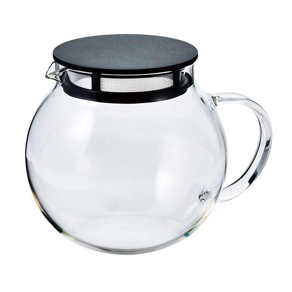 Hario Jumping Leaf Transparent Glass Teapot With Strainer Lid 600ml