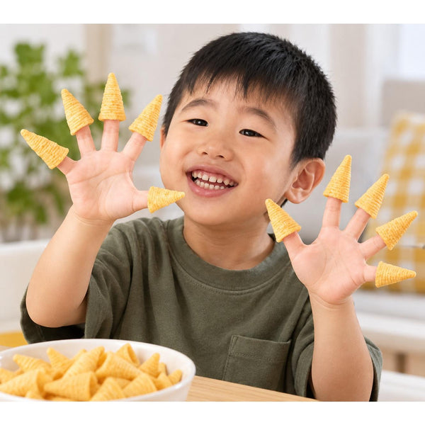 House Foods Tongari Corn Japanese Cone Shaped Chips Lightly Salted (Pack of 6)