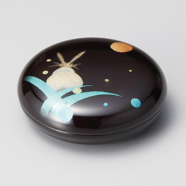 Isuke Japanese Lacquered Jewelry Case Moon & Rabbit