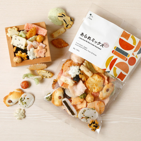 J Taste Arare Mix Rice Cracker 20+ Kinds Assortment 80g