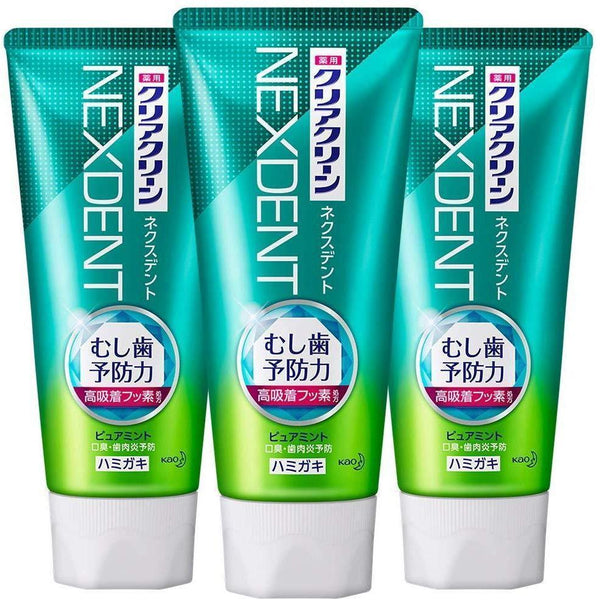 Clear Clean Nexdent Toothpaste Pure Mint 120g x 3 Tubes