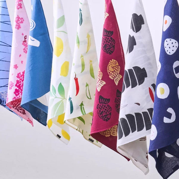Kenema Handkerchief Taiyaki Japanese Traditional Hand Dyed Cloth