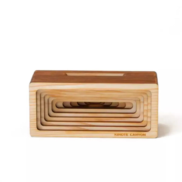 Kinote Canyon Powerless Sugi Cedar Wood Speaker & Smartphone Stand