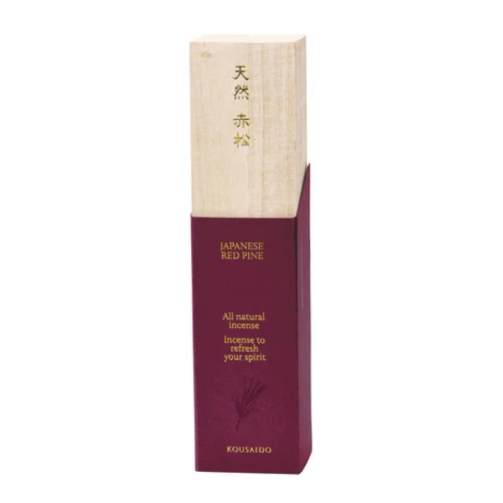 Kousaido All Natural Red Pine Incense in Wooden Box 20 Sticks