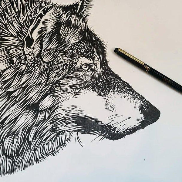 Kuretake Handcrafted Calligraphy Brush Pen Tortoise Shell Pattern