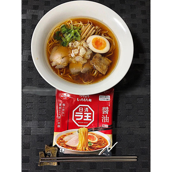 Nissin Raoh Shoyu Soy Sauce Ramen Non Fried Noodles 3 Servings