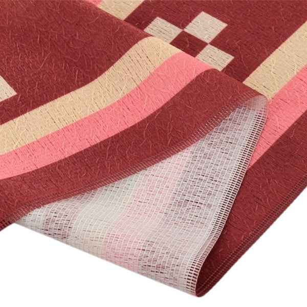 Noren Traditional Five & Four Square Red Kasuri Pattern Doorway Curtain