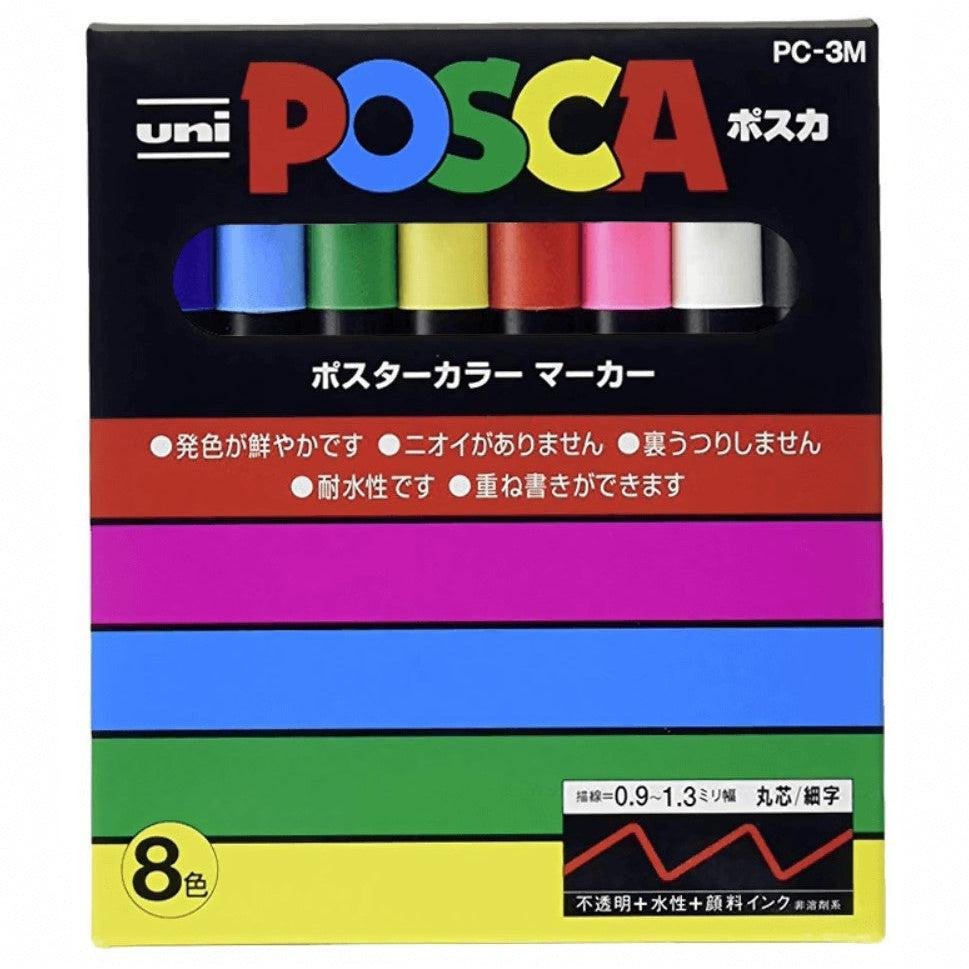 uni Mitsubishi Posca Paint Marker Set 8 Colors PC-3M 8C