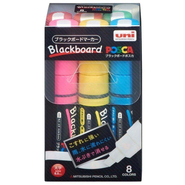 uni Mitsubishi Posca Blackboard Fat Marker Set 8 Bold Colors PCE2508K8C