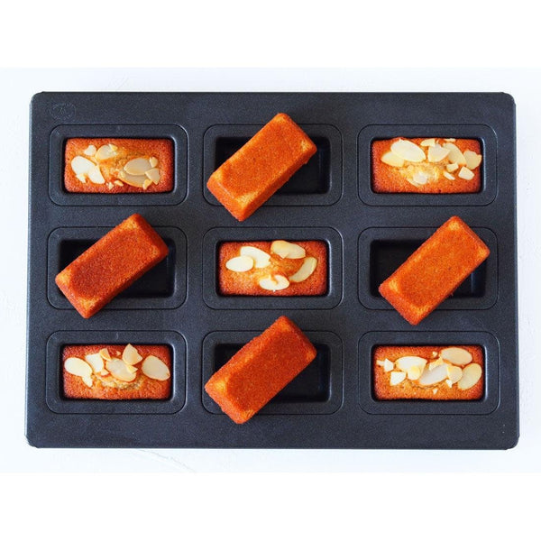 Matsunaga Financier Cake Mold (Nonstick Teflon-Coated Financier Pan) 9 Wells