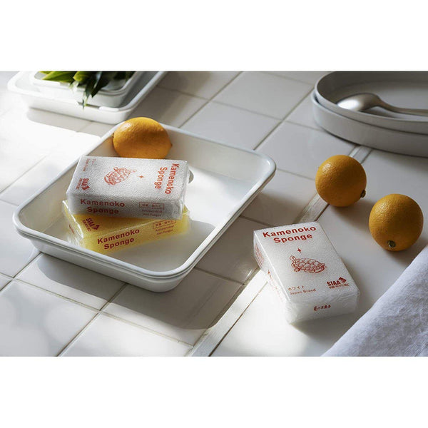 Kamenoko Kitchen Sponge Yellow Dish Sponge (Pack of 3)