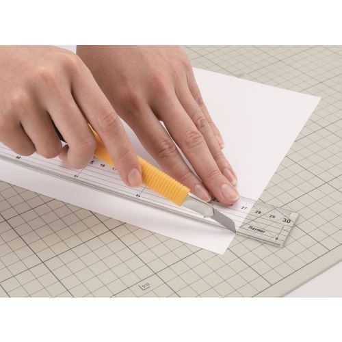 Raymay Metric Ruler With Stainless Steel Cutting Edge 50cm