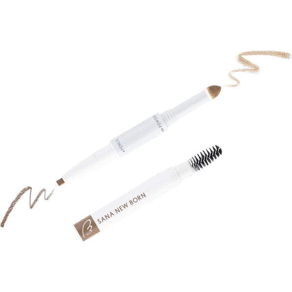 SANA NewBorn W Brow EX Eyebrow Pencil, Powder and Brush