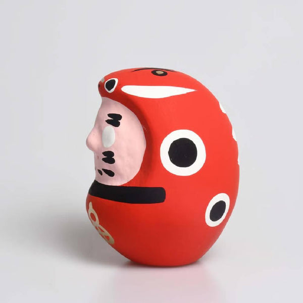 Shirakawa Red Beko Daruma Doll Good Luck Charm 8.5cm