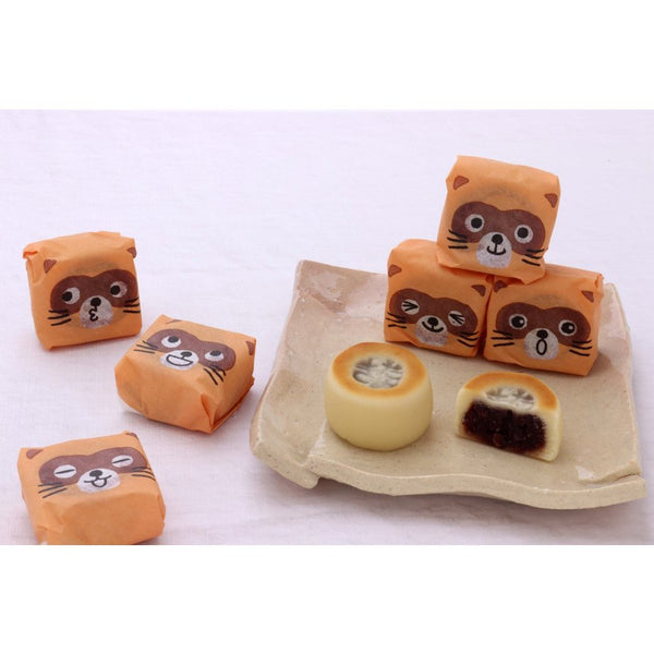 Tanuki Manju Traditional Azuki Red Bean Bite-Sized Cake (Pack of 3)
