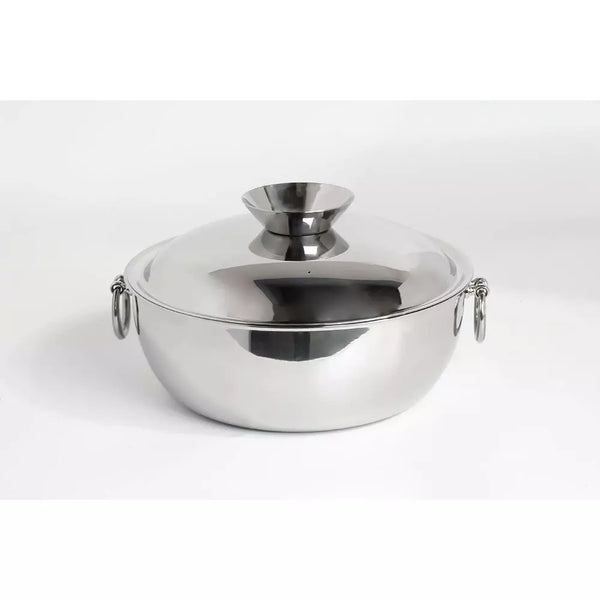 Two Section Shabu Shabu Pot With Lid & Handles 25cm