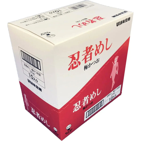 UHA Mikakuto Ninja Meshi Ume Katsuo Japanese Plum Bonito Candy 20g x 10 Bags