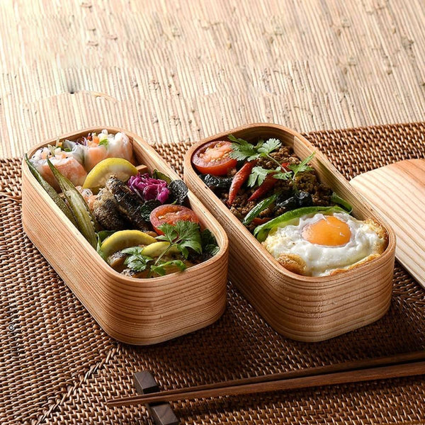 Akita Cedar Lunch Box Handmade Two-Tier Bento Box 930ml
