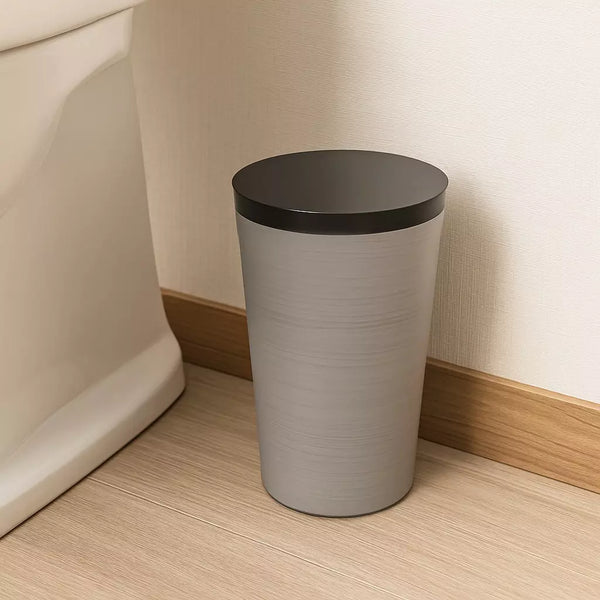 Antibacterial Small Trash Bin Gray Minimalist Japanese Style 1.4L