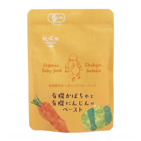 Chikyubatake Organic Carrot & Pumpkin Baby Food Pouch 5m+ 80g