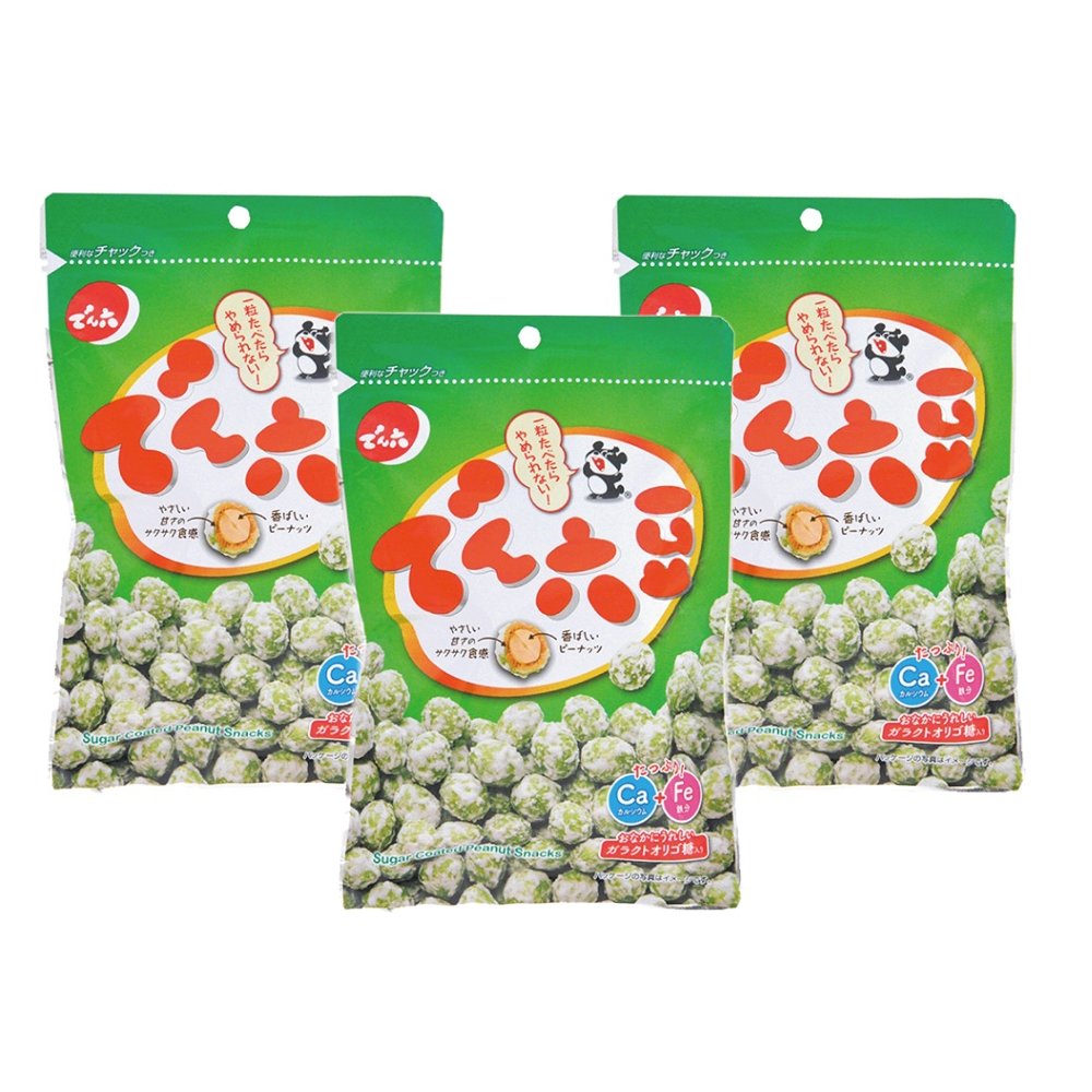 Denroku Mame Sugar Coated Peanut Snack 95g (Pack of 3)