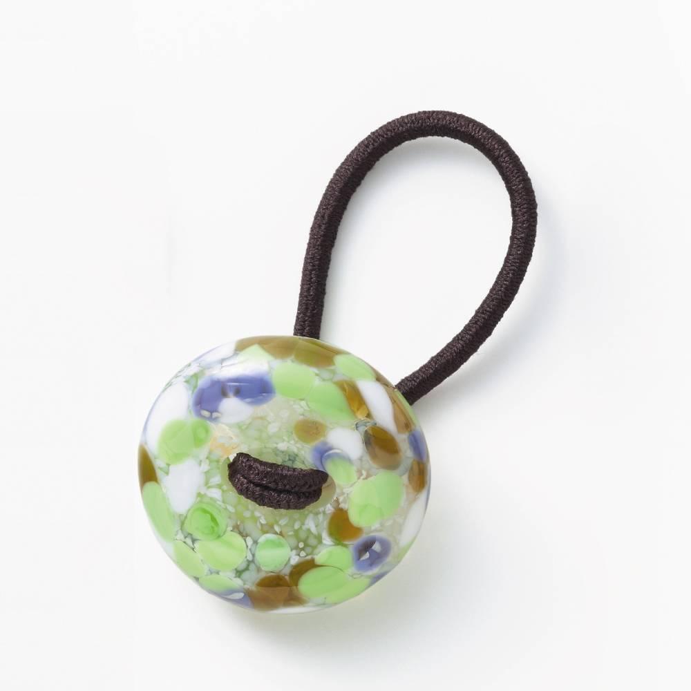 Hair Drop Handmade Glass Bead Hair Tie Nightingale Green Glass