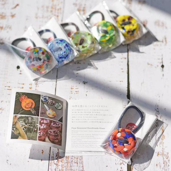 Hair Drop Handmade Glass Bead Hair Tie Nightingale Green Glass