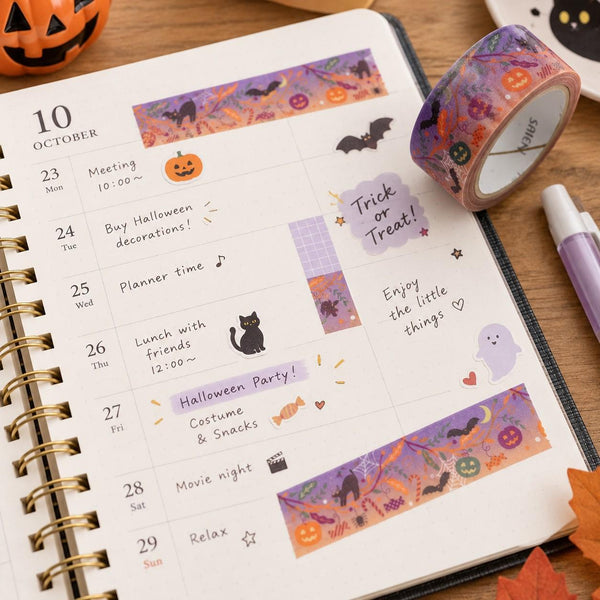 Halloween Decorative Masking Tape Washi Tape Halloween Night Design