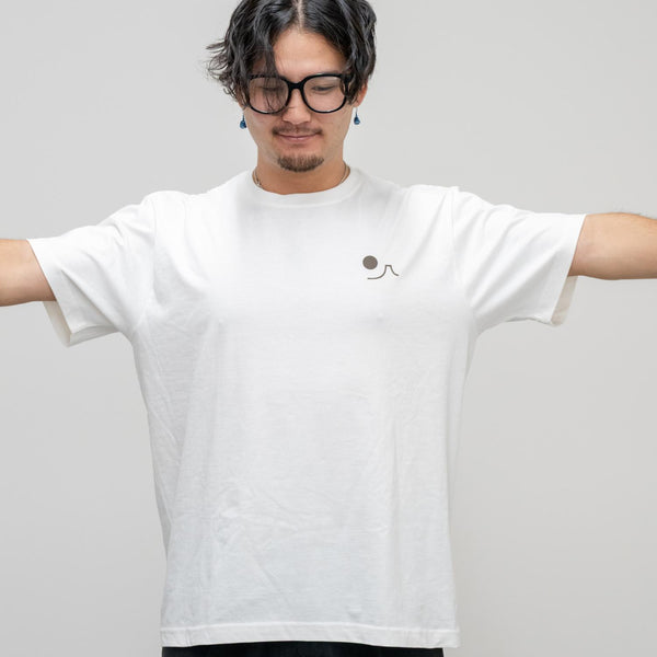 J Taste T-Shirt Geisha & Samurai Sipping Matcha White