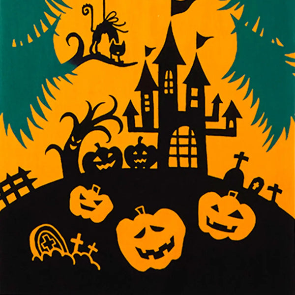Kenema Tenugui Towel Halloween Balloon Traditional Hand Dyed Cotton Cloth