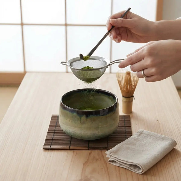 Matchawan Hasami Ware Matcha Bowl Ceramic Tea Bowl Twilight Green Glaze
