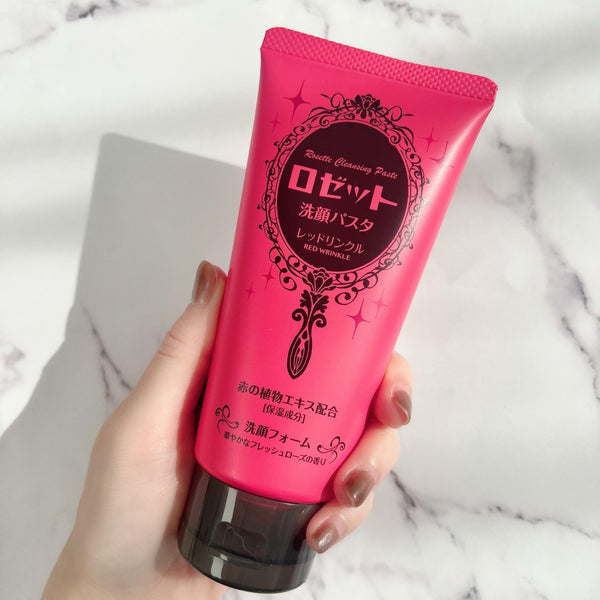 Rosette Cleansing Paste Red Wrinkle Facial Cleanser for Fine Lines 120g