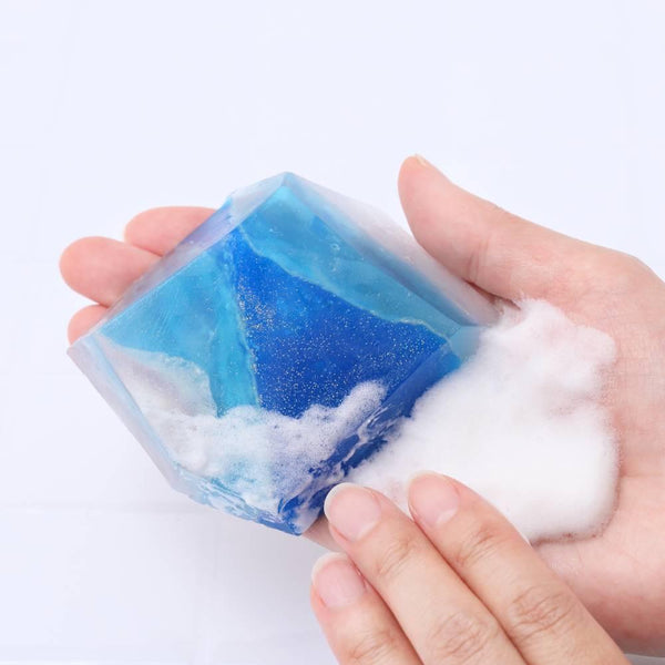 Sapphire Jewelry Soap Handmade Moisturizing Blue Crystal Bar Soap 60g
