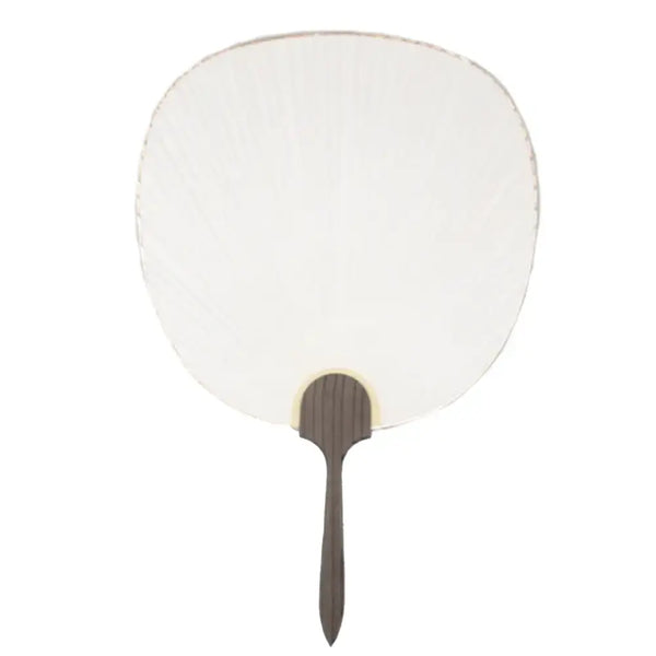 Uchiwa Non-Folding Paper Fan Foil Stamped Maple & Goldfish