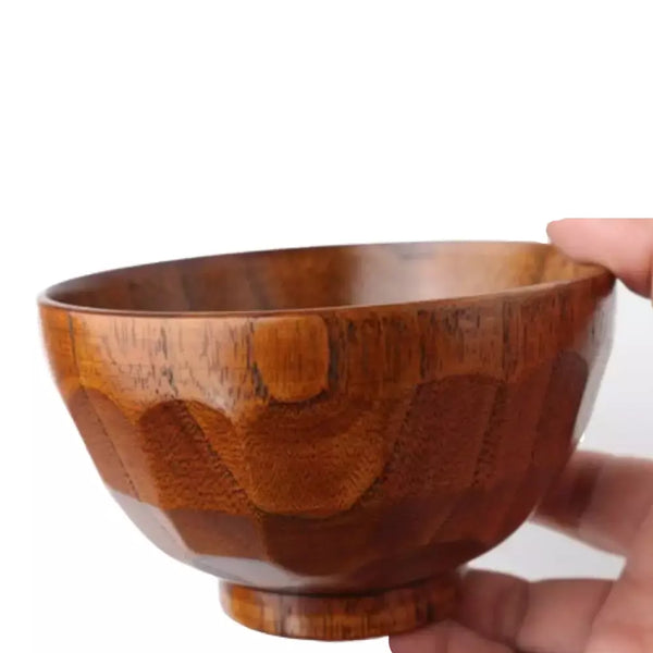 Wooden Bowl Tortoise Shell Lacquered Miso Soup Bowl Φ11.5